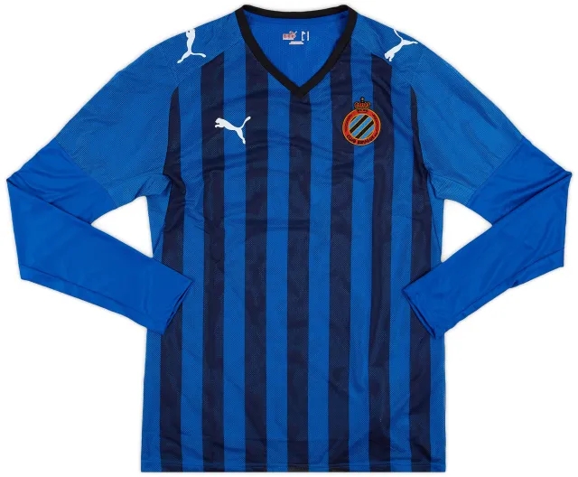 Puma 2008-09 Club Brugge Player Issue Home L/S Shirt - 8/10 - (M)