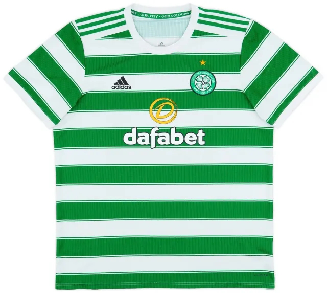 adidas 2021-22 Celtic Home Shirt - 8/10 - (XL)