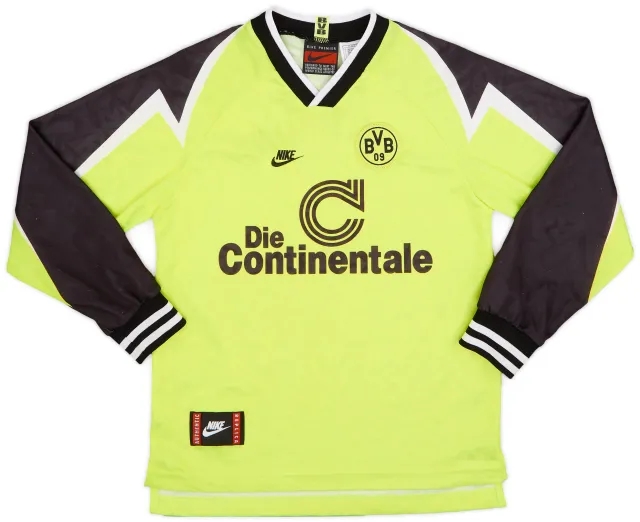 Nike 1995-96 Borussia Dortmund Home L/S Shirt - 8/10 - (L.Boys)