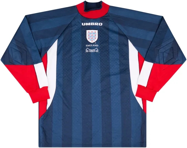 Umbro 1998 England U-18 Match Issue GK Shirt #1 (Evans)