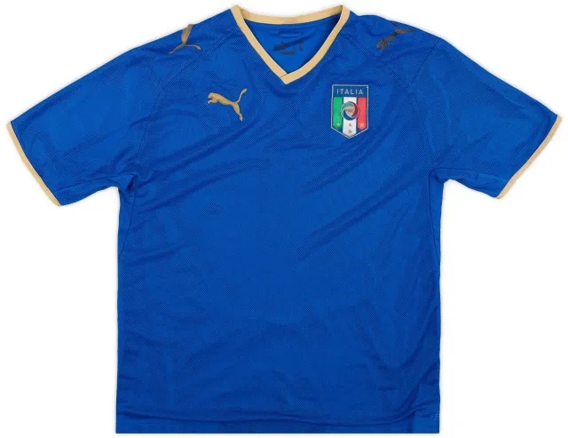 Puma 2007-08 Italy Home Shirt - 5/10 - (XL.Boys)