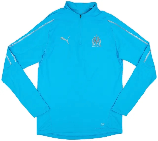 2017-18 Olympique Marseille Puma 1/4 Zip Training Top - 8/10 - (M)