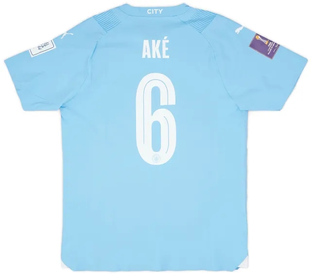 Puma 2023-24 Manchester City Match Issue Club World Cup Home Shirt Aké #6