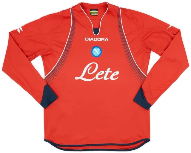 Diadora 2007-08 Napoli Away L/S Shirt - 5/10 - (XL)
