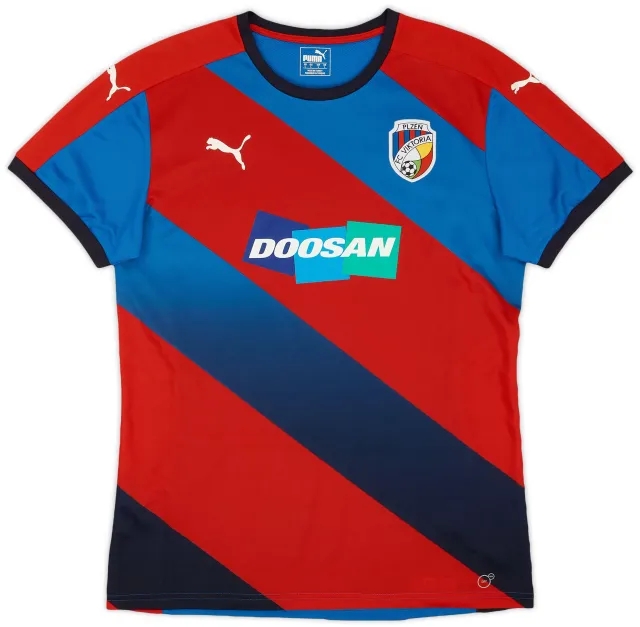 Puma 2015-16 Viktoria Plzen Home Shirt - 9/10 - (L)