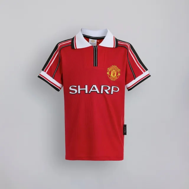 DONKEY Manchester United Kids 1998-00 Retro Home Shirt Red
