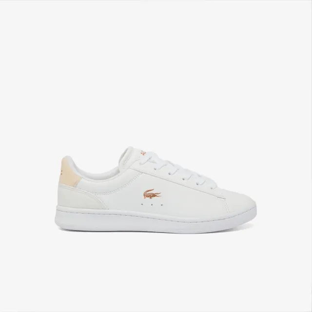 Lacoste Junior's Carnaby Set Trainers - White & Light Pink