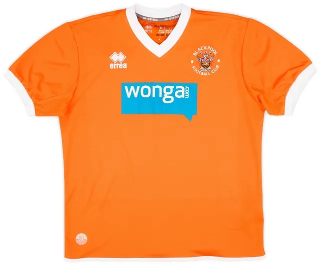 Errea 2013-15 Blackpool Home Shirt - 7/10 - (M)