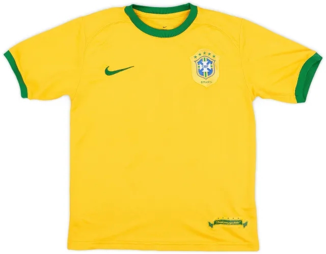 Nike 2006-08 Brazil Home Shirt #10 - 6/10 - (6-7 years)