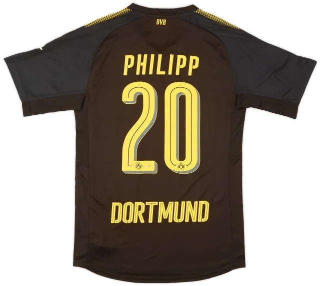 Puma 2017-18 Borussia Dortmund Away Authentic Shirt Philipp #20 - 10/10 - (M)