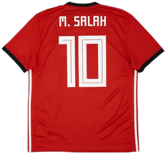 adidas 2018-19 Egypt Home Shirt Salah #10 - 9/10 - (L)