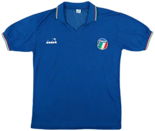 Diadora 1986-88 Italy Home Shirt - 5/10 - (M)