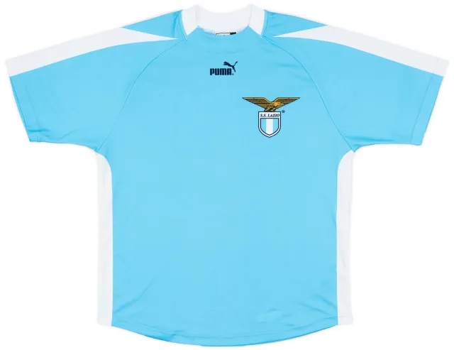 Puma 2003-04 Lazio 'Signed' Basic Home Shirt - 9/10 - (M)