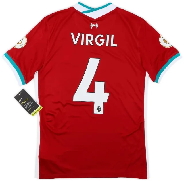 Nike 2020-21 Liverpool Home Shirt Virgil #4 (S)