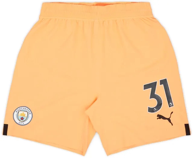 Puma 2022-23 Manchester City Player Issue GK Shorts #31 (Ederson) - 6/10 - (L)