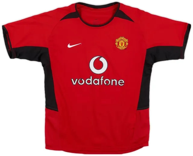 Nike 2002-04 Manchester United Home Shirt - 9/10 - (S.Boys)