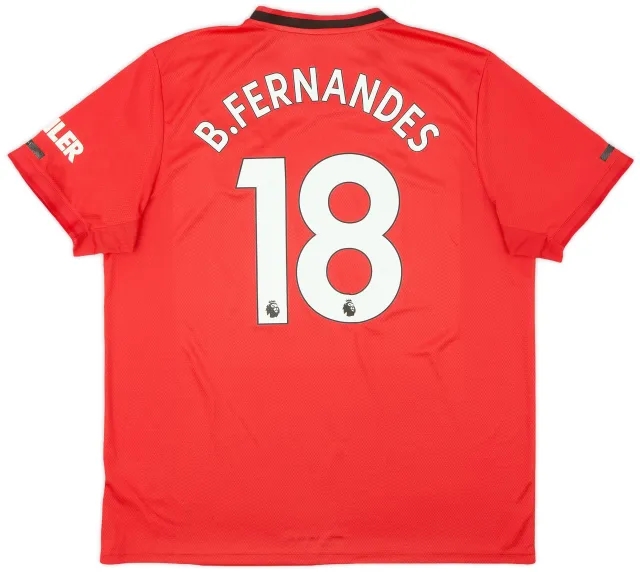 adidas 2019-20 Manchester United Home Shirt B.Fernandes #18 - 8/10 - (XL)