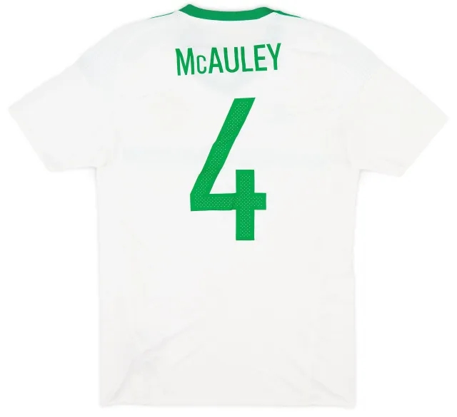 Umbro 2016-17 Northern Ireland Away Shirt McAuley #4 (S)