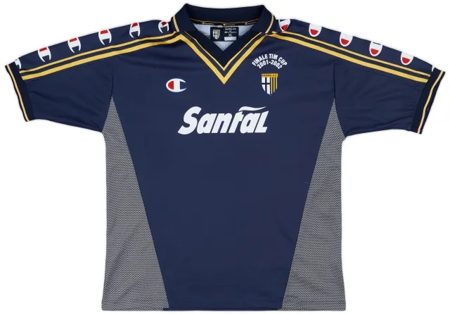Champion 2001-02 Parma 'Signed' Finale TIM Cup Away Shirt - 8/10 - (XL)