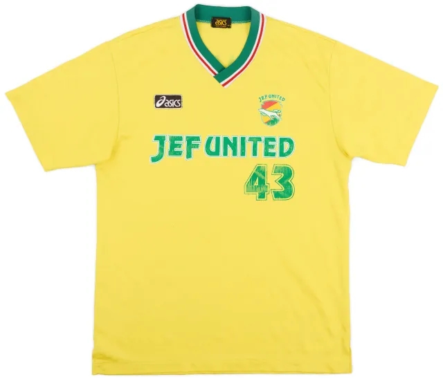1993 JEF United Asics Player Issue Training Shirt #43 - 7/10 - (L)