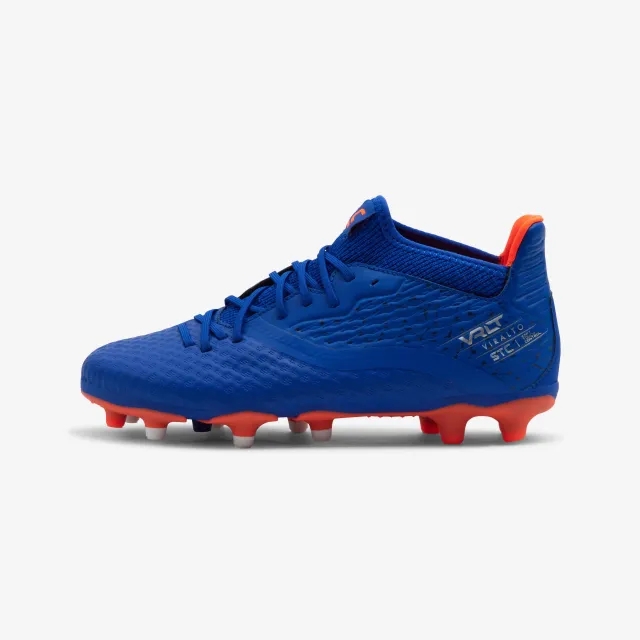 Kipsta Kids' Lace-Up Football Boots Viralto Iii Fg - Blue/Orange