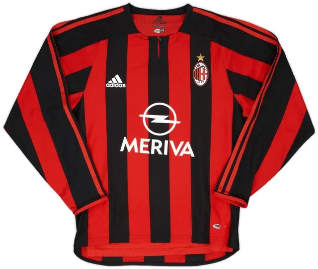 adidas 2003-04 AC Milan Match Issue Home Shirt #9