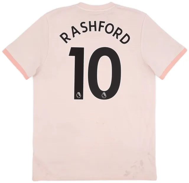 adidas 2018-19 Manchester United Away Shirt Rashford #10 - 4/10 - (L)