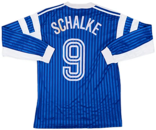 adidas 1988-89 Schalke Match Issue Home Shirt #9