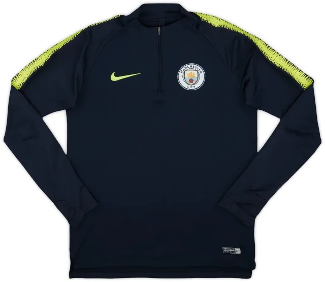 2018-19 Manchester City Nike 1/4 Zip Training Top - 8/10 - (S)