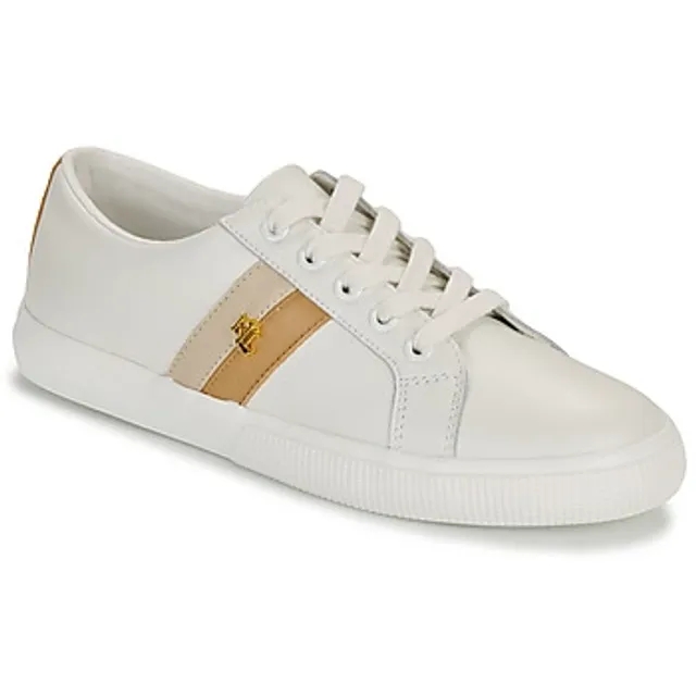 Lauren Ralph Lauren  JANSON II-SNEAKERS-LOW TOP LACE  women's Shoes (Trainers) in White