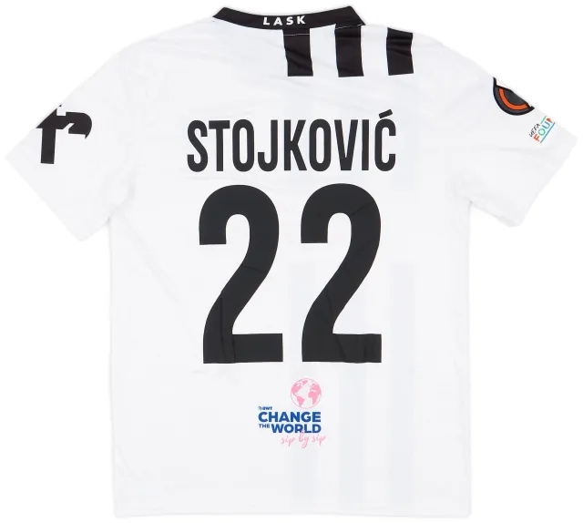 2023-24 LASK Match Issue Europa League Home Shirt Stojković #22