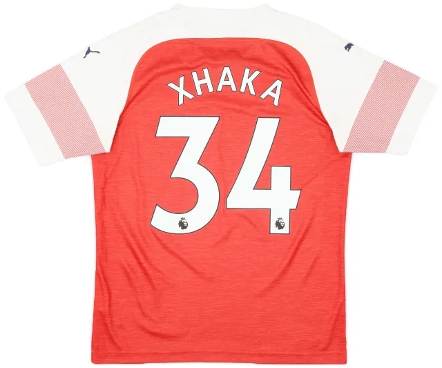 Puma 2018-19 Arsenal Home Shirt Xhaka #34 - 8/10 - (M)