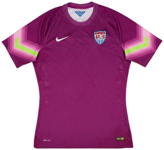 Nike 2014-15 USA Player Issue GK S/S Shirt - 7/10 - (L)