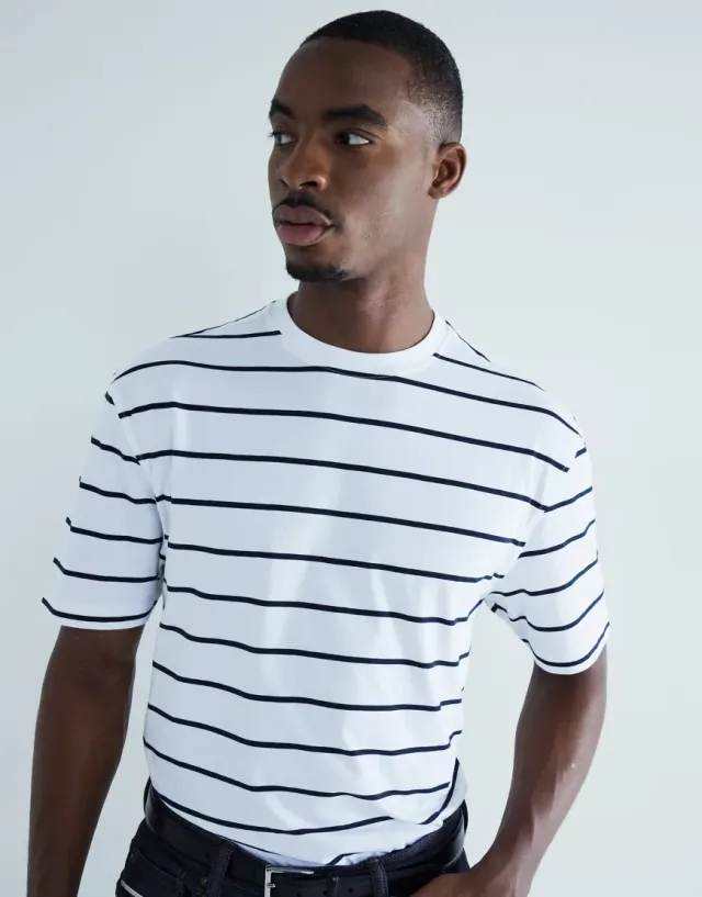 adidas River Island Pack Of 3 Stripe T-Shirt In White