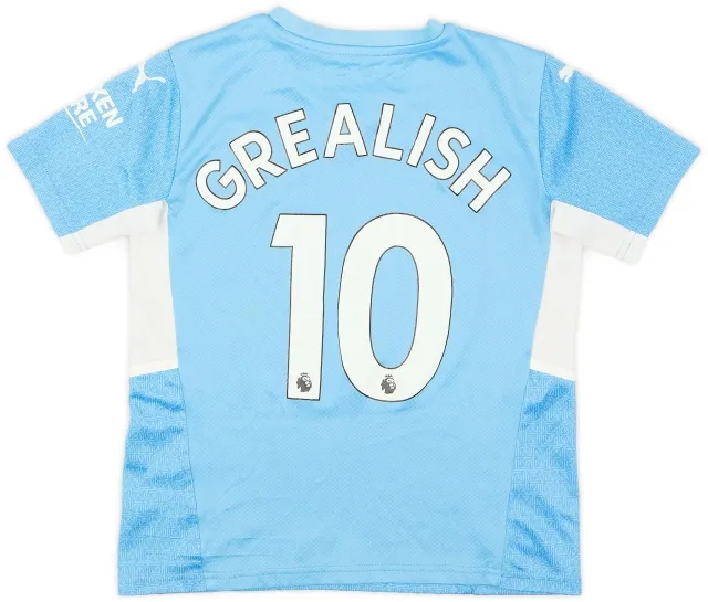 Nike 2021-22 Manchester City Home Shirt Grealish #10 - 6/10 - (S.Boys)