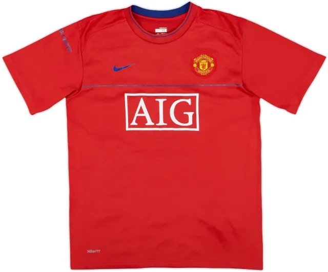 2008-09 Manchester United 'Signed' Nike Training Shirt - 6/10 - (M)