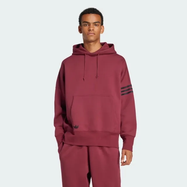 Adidas Originals Neuclassics Hoodie In Shadow Red