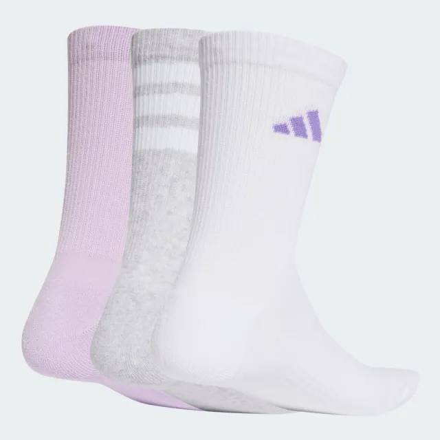 Adidas Training Crew Socks In Grey White Lilac 3 Pack-Multi