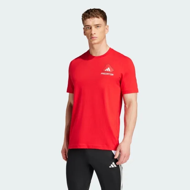 Adidas Performance Predator History Graphic Tee In Red
