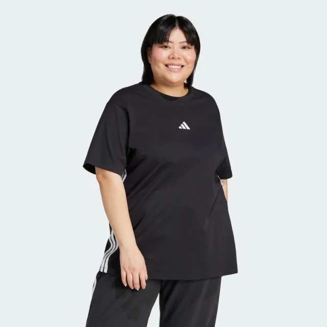adidas Essentials 3-Stripes Cotton T-Shirt (Plus Size)