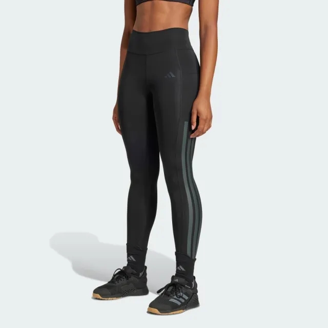 Adidas Optime 3 Stripes Full Length Leggings