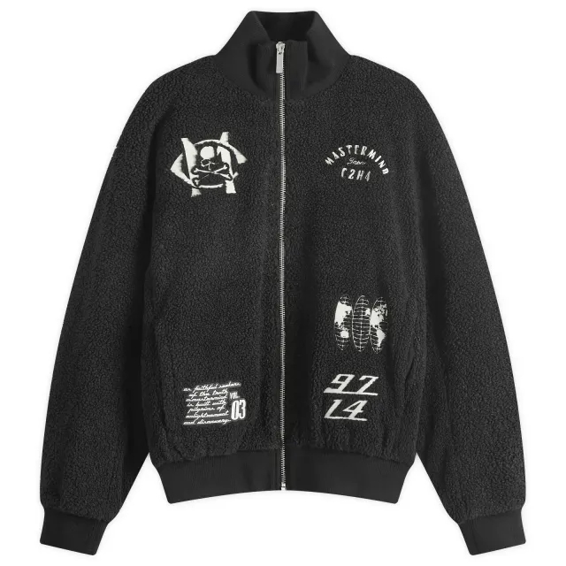 C2H4 Men's x mastermind JAPAN Fleece Jacket Fuzzy Black