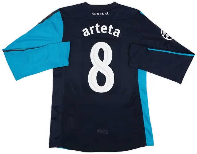 Nike 2011-12 Arsenal Player Issue Away L/S Shirt Arteta #8 (M)