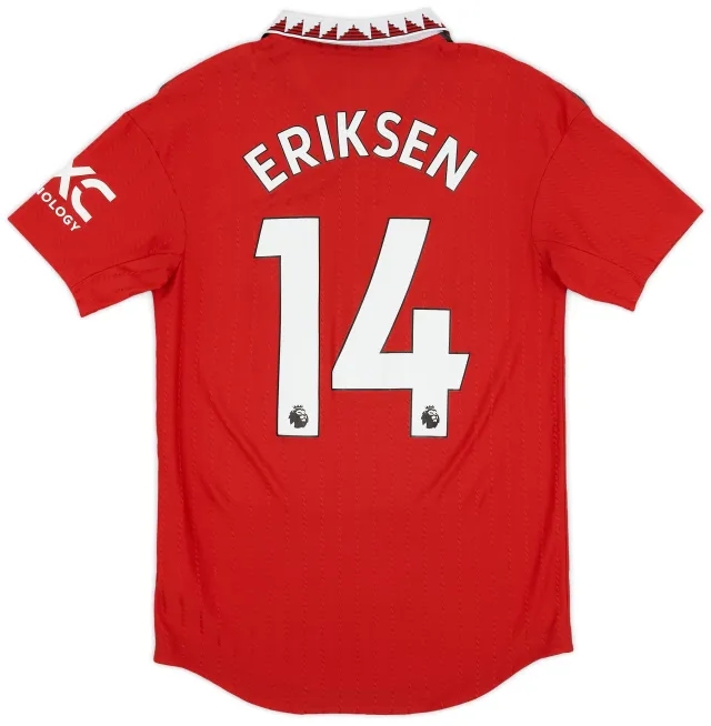 adidas 2022-23 Manchester United Authentic Home Shirt Eriksen #14 - 7/10 - (XS)