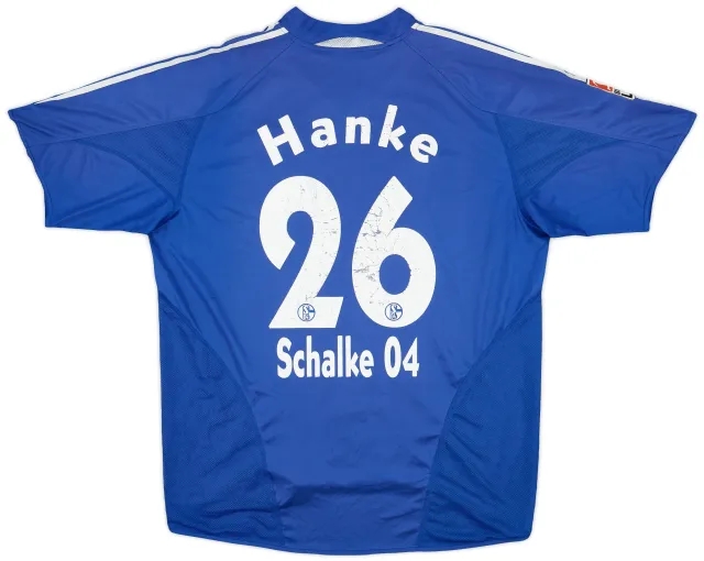 adidas 2004-05 Schalke Home Shirt Hanke #26 - 6/10 - (XL)