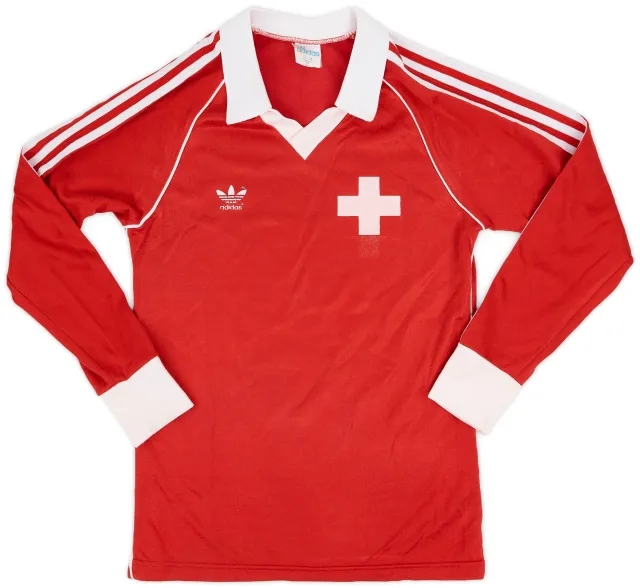 adidas 1980-82 Switzerland Home L/S Shirt - 7/10 - (S)