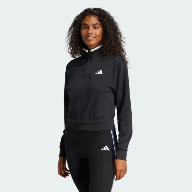 adidas Women Essentials Color Pop French Terry Crop Quarter