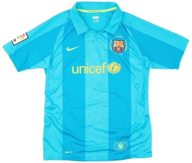 Nike 2007-09 Barcelona Away Shirt - 9/10 - (XL.Boys)