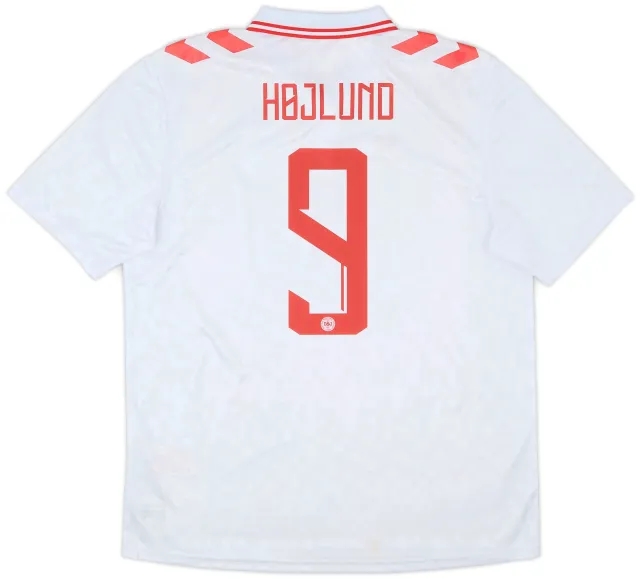 Hummel 2024 Denmark Away Shirt Hojlund #9 - 10/10 - (L)