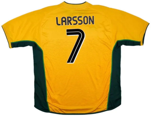 Umbro 2002-03 Celtic Away Shirt Larsson #7 (XXL)